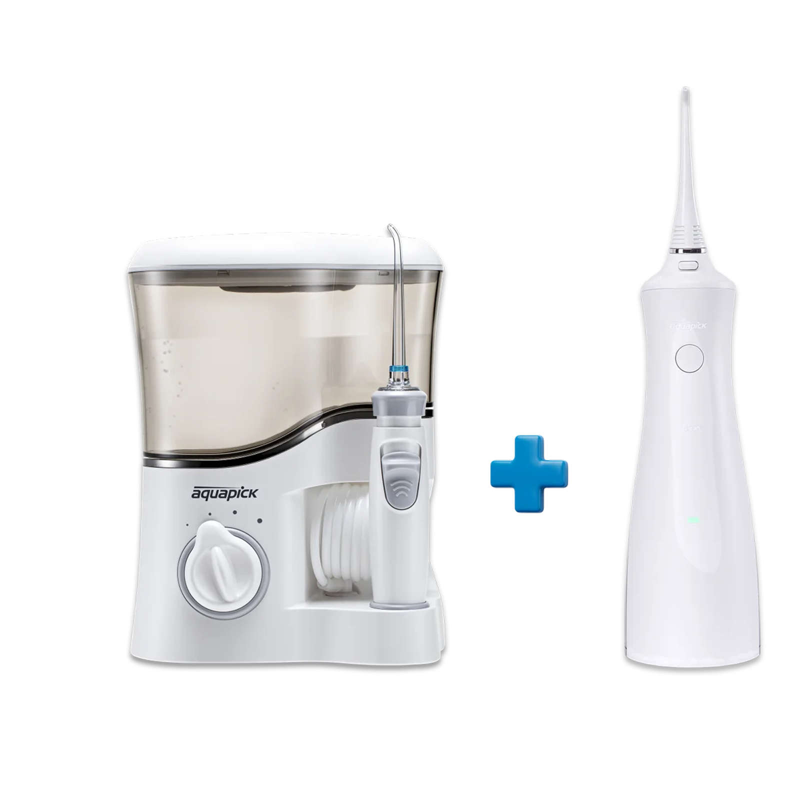 Rectang66le 2148 Aquapick AQ-350 countertop and Aquapick AQ-230 portable oral irrigator set - Image 1