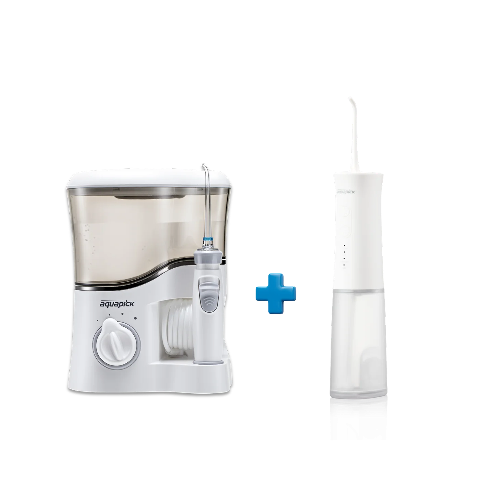 Rectangle 266148 Aquapick AQ-350 countertop and Aquapick AQ-205 portable oral irrigator set - Image 1